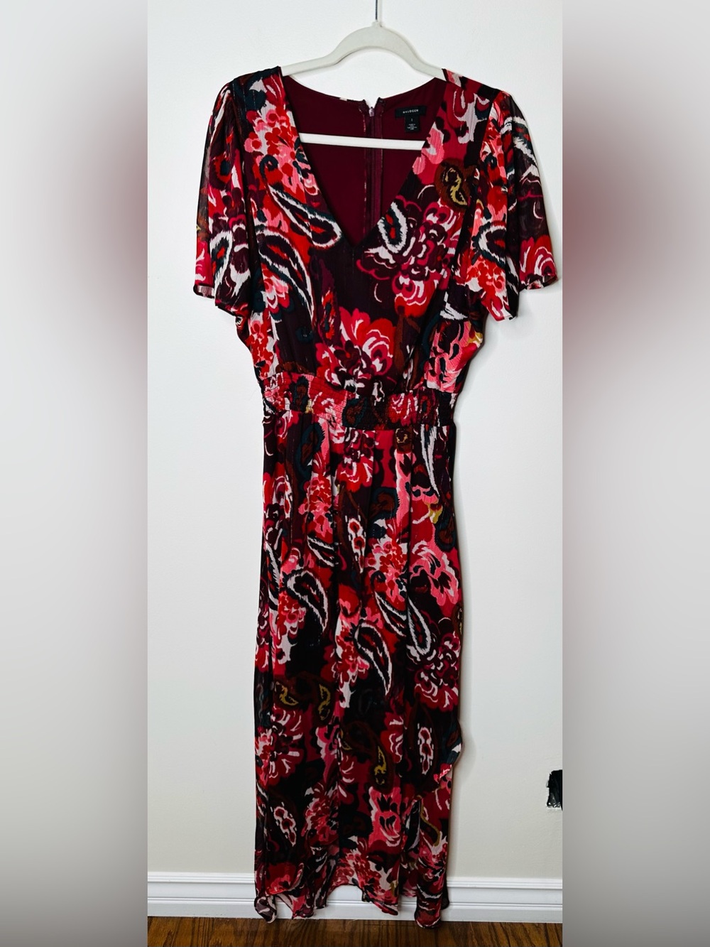 Halogen Floral Paisley Maxi Dress Size 1 ( L) - Picture 2 of 9